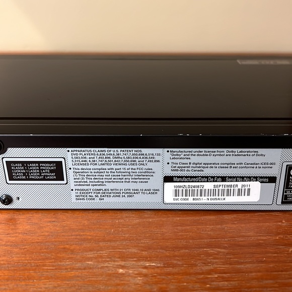 LG BLU-RAY DISC PLAYER BD630 - Picture 8 of 16